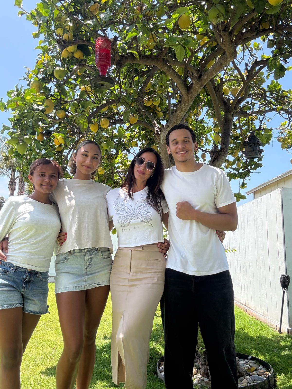 Jessica Wallace with her three children